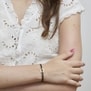 Bracelet cordon femme médaille cible Plaqué Or 15 mm