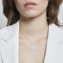 Collier personnalisé médaille martelée 20 mm Argent