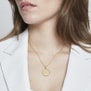 Collier personnalisé médaille soleil 20 mm en Plaqué Or