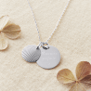 Collier médaille 20 mm et son pendentif coquillage Argent