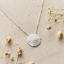 Collier personnalisé médaille striée 20 mm Argent