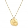 Collier enfant médaille 15 mm et son pendentif soleil Plaqué Or