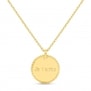 Collier personnalisé enfant médaille 18 mm perlée Plaqué Or