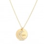 Collier enfant médaille 15 mm et son pendentif lune à strass Plaqué Or