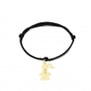 Bracelet cordon enfant et pendentif fille en Plaqué Or personnalisé