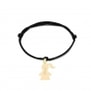 Bracelet cordon enfant et pendentif fille en Plaqué Or personnalisé
