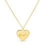 Collier personnalisé enfant médaille 14 mm cœur plat Plaqué Or