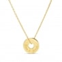 Collier enfant médaille jeton 15 mm gravée en Plaqué Or