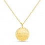 Collier personnalisé enfant médaille 18 mm dentelle Plaqué Or