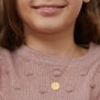 Collier personnalisé enfant médaille martelée 15 mm Plaqué Or