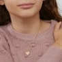 Collier personnalisé enfant médaillon Plaqué Or en forme de cœur