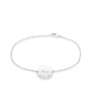 Packshot du bracelet chaînette médaille gravée en Argent pour enfant
