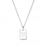 Collier homme médaille rectangulaire "Super Papa" en Argent