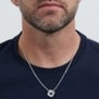 Collier homme avec médaille carré 15 mm personnalisée