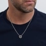 Collier médaille cible 15 mm en Argent