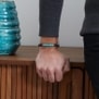 Bracelet personnalisé homme effet perles de lave et perles turquoise