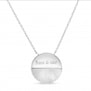Collier personnalisé médaille striée 20 mm Argent