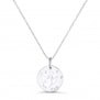 Collier personnalisé médaille 15 mm dessin ange en Argent