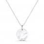 Collier enfant personnalisé médaille 15 mm dessin colombe en Argent