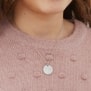 Collier personnalisé enfant médaille 18 mm perlée Argent