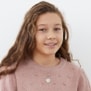 Collier personnalisé enfant médaille 18 mm perlée Argent