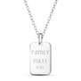 Collier personnalisé homme médaille rectangulaire  grand format en Argent