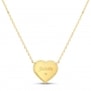 Collier personnalisé enfant médaillon Plaqué Or en forme de cœur