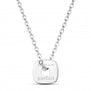 Collier homme avec médaille carré 15 mm personnalisée