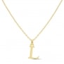Collier lettre 12 mm en Plaqué Or