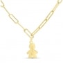 Collier personnalisé Plaqué Or, maille trombone et pendentif petit garçon 15 mm