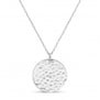 Collier personnalisé médaille martelée 20 mm Argent