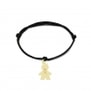 Bracelet cordon enfant et pendentif garçon en Plaqué Or personnalisé
