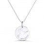 Collier personnalisé médaille 20 mm dessin colombe en Argent