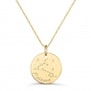 Collier médaille 20 mm astro poissons Plaqué Or
