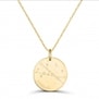 Collier médaille 20 mm astro taureau Plaqué Or