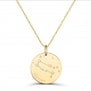 Collier médaille 20 mm astro gémeaux Plaqué Or