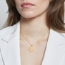 Collier médaille 20 mm astro gémeaux Plaqué Or
