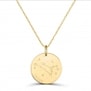 Collier médaille 20 mm astro lion Plaqué Or