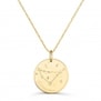Collier médaille 20 mm astro capricorne Plaqué Or