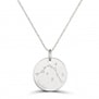 Collier médaille 20 mm astro verseau Argent