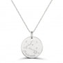 Collier médaille 20 mm astro poissons Argent