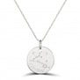 Collier médaille 20 mm astro poissons Argent