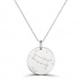 Collier médaille 20 mm astro gémeaux Argent