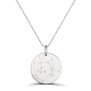 Collier médaille 20 mm astro balance Argent