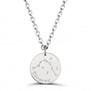 Collier médaille 20 mm homme astro verseau Argent