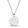 Collier médaille 20 mm homme astro verseau Argent
