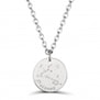 Collier médaille 20 mm homme astro poissons Argent