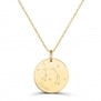Collier médaille 20 mm astro balance Plaqué Or
