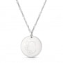 Packshot collier personnalisé argent alphabet floral pour femme