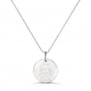 Collier personnalisé médaille 15 mm dessin chat en Argent